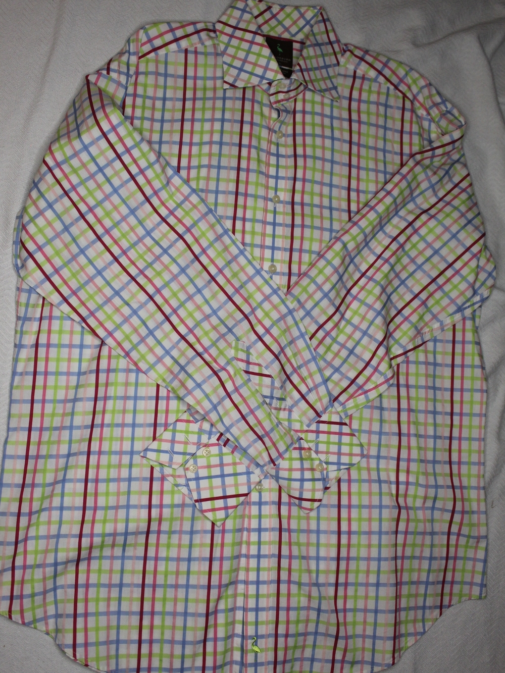 TailorByrd Shirt Mens XL Plaid Button Down Casual Colorful Checkered